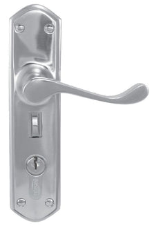 Superior Brass Lever Lock myLOCK Satin Chrome 230x48mm (Pair) Only Lever Set