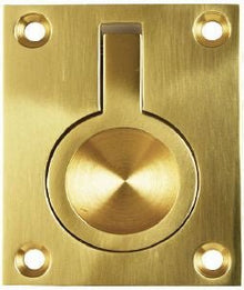 Superior Brass Flush Ring Polished Brass 40x50mm