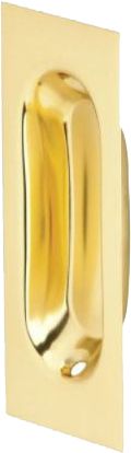 Superior Brass Flush Pull Sq. PB 80x35mm