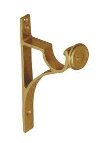 Superior Brass Curtain Wall Bracket Polished Brass 25mm