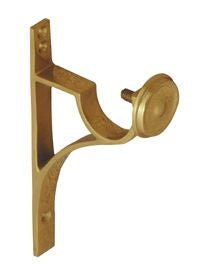 Superior Brass Curtain Wall Bracket Polished Brass 32mm