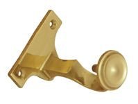 Superior Brass Curtain Centre Bracket Polished Brass 19mm