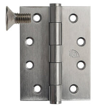 Superior Brass Stainless Steel Hinge Fixed Pin M5 Metal Thread Screws 100x75mm Satin Stainless Steel 100x75x2.5mm (Pair)