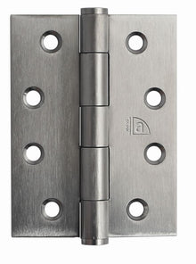 Superior Brass Butt Hinge Fixed Pin Satin Stainless Steel 100x75x2.5mm (Pair)