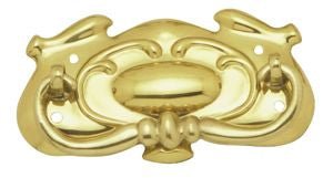 Superior Brass Cabinet Fitting PB 52x97mm - primehardware