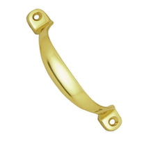Superior Brass Offset Pull Handle Polished Brass 90mm