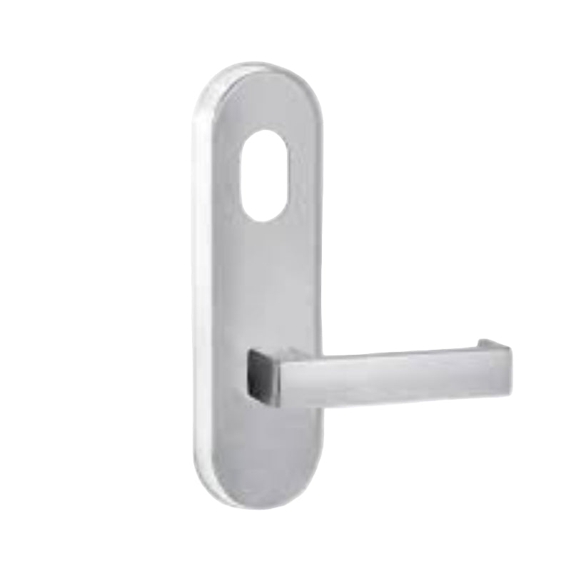 Lockwood 2801 External Round End Plate with Cylinder Hole & 111 Lever Polyester Powdercoat 2801/111PC - primehardware