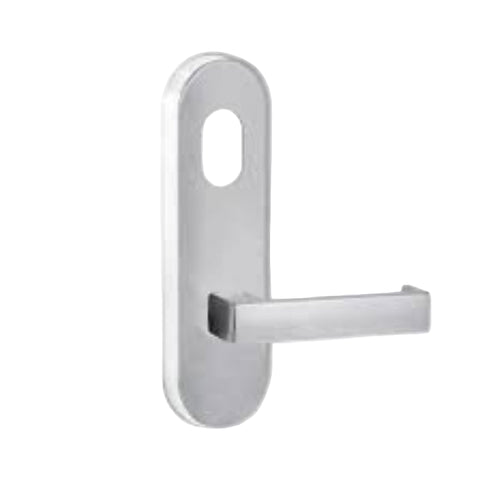 Lockwood 2801 External Round End Plate with Cylinder Hole & 111 Lever Polyester Powdercoat 2801/111PC - primehardware