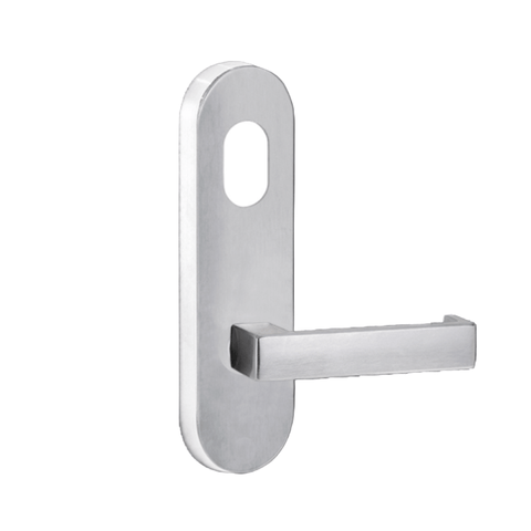 Lockwood 2801 External Round End Plate with Cylinder Hole & 112 Lever Polyester Powdercoat 2801/112PC - primehardware