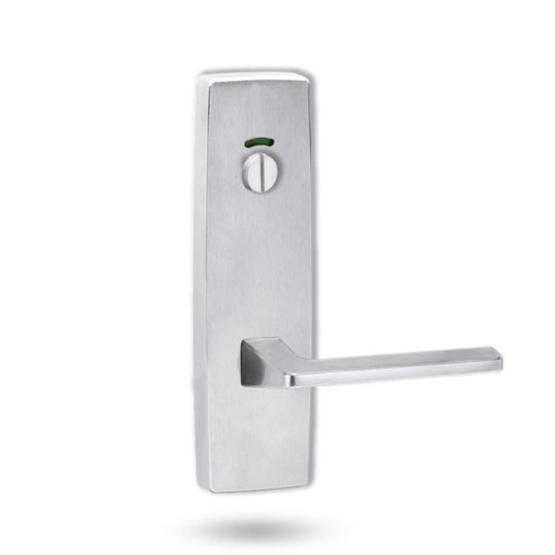 Lockwood 1814 Square End Plate With Privacy Indicator Emergency Turn & 178 Lever Satin Chrome 1814/178SC