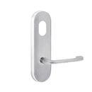 Lockwood 2801 Round End Plate with Cylinder Hole & 115 Lever Satin Chrome 2801/115SC - primehardware