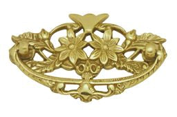 Superior Brass Cabinet Fitting (Flowers) PB 46x95mm
