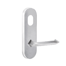 Lockwood 2801 Round End Plate with Cylinder Hole & 116 Lever Satin Chrome 2801/116SC - primehardware