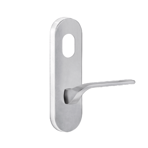 Lockwood 2801 Round End Plate with Cylinder Hole & 122 Left Hand Lever Polyester Powdercoat 2801/122LPC - primehardware