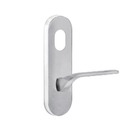 Lockwood 2801 Round End Plate with Cylinder Hole & 122 Left Hand Lever Polyester Powdercoat 2801/122LPC - primehardware