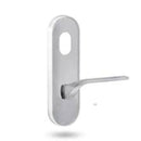 Lockwood 2801 Round End Plate with Cylinder Hole & 122 Right Hand Lever Polyester Powdercoat 2801/122RPC - primehardware
