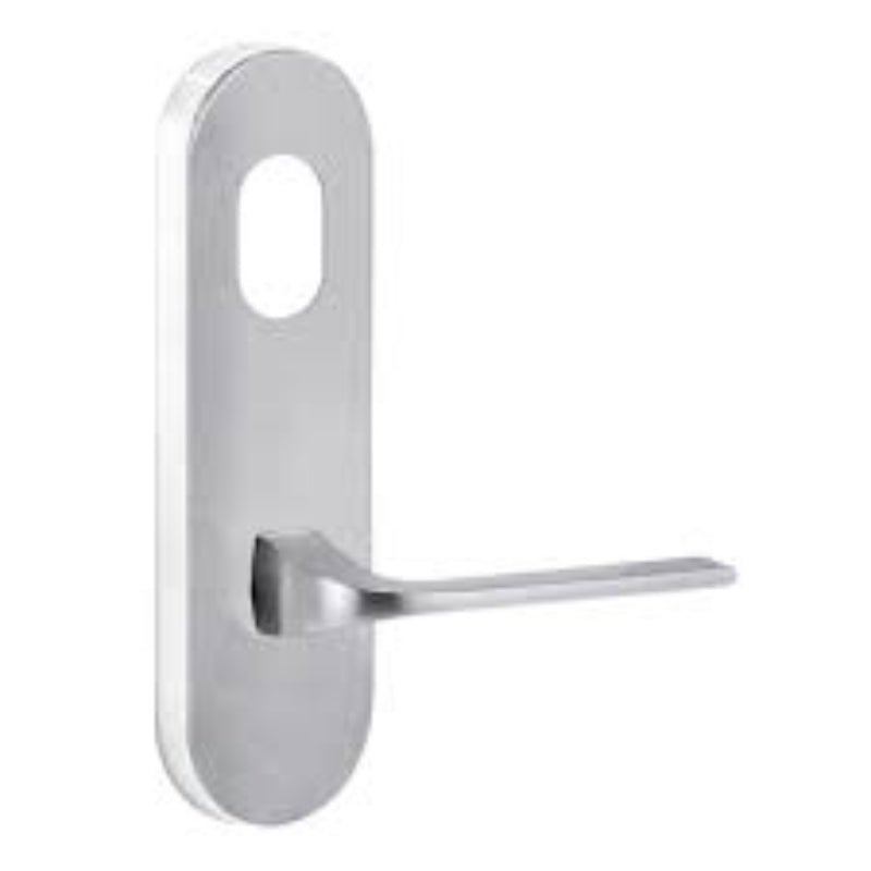 Lockwood 2801 Round End Plate with Cylinder Hole & 123 Lever Polyester Powdercoat 2801/123PC - primehardware