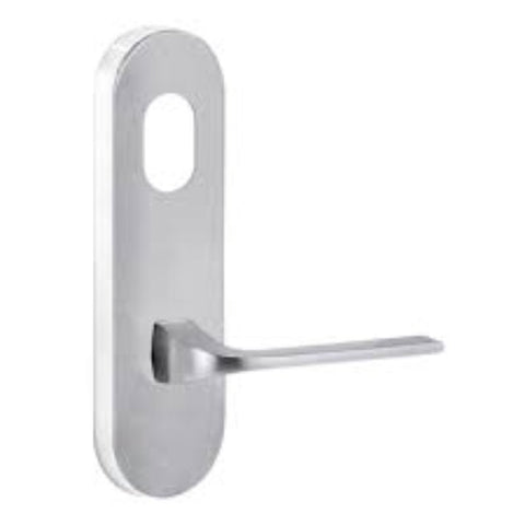 Lockwood 2801 Round End Plate with Cylinder Hole & 123 Lever Polyester Powdercoat 2801/123PC - primehardware