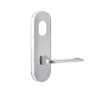 Lockwood 2801 Round End Plate with Cylinder Hole & 124 Lever Satin Chrome 2801/124SC - primehardware