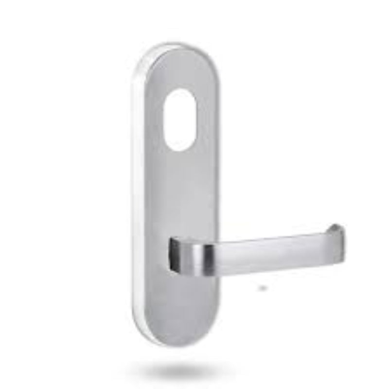Lockwood 2801 Round End Plate with Cylinder Hole & 131 Lever Polished Brass Unlacquered 2801/131BU