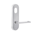 Lockwood 2801 Round End Plate with Cylinder Hole & 132 Lever Satin Chrome 2801/132SC - primehardware