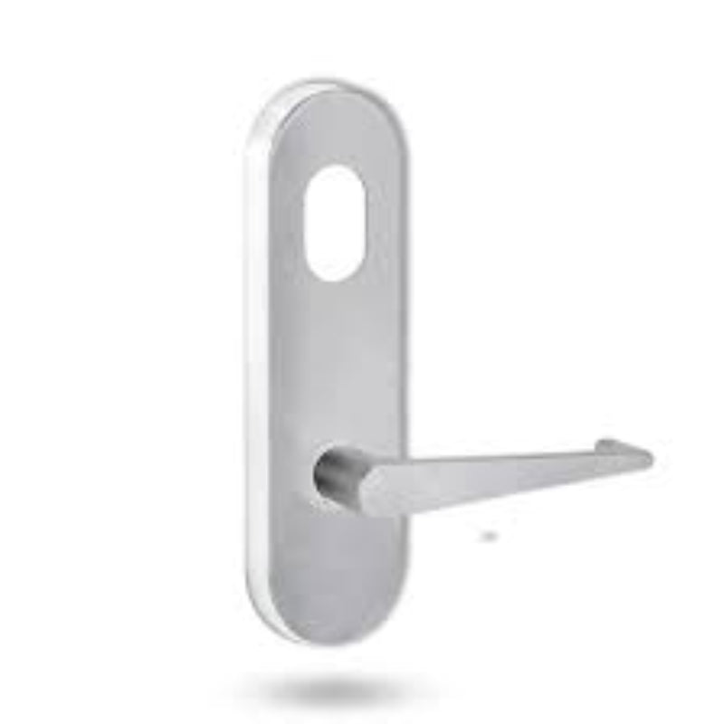 Lockwood 2801 Round End Plate with Cylinder Hole & 133 Lever Polyester Powdercoat 2801/133PC - primehardware