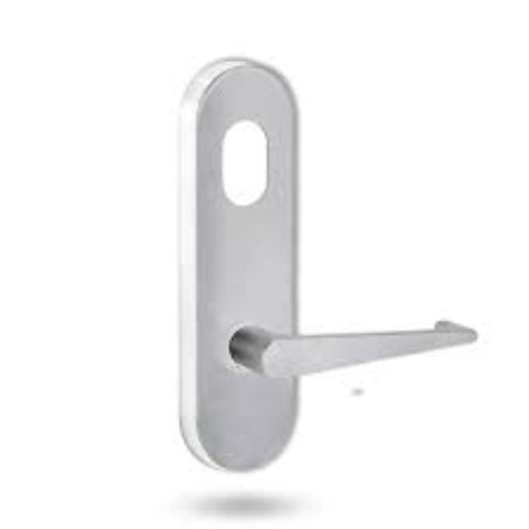 Lockwood 2801 Round End Plate with Cylinder Hole & 133 Lever Polyester Powdercoat 2801/133PC - primehardware