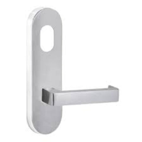 Lockwood 2801 Round End Plate with Cylinder Hole & 142 Lever Polyester Powdercoat 2801/142PC - primehardware