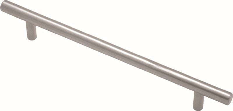 Superior Brass Kitchen Handle Satin S/Steel 12mm diam. Round 300mm