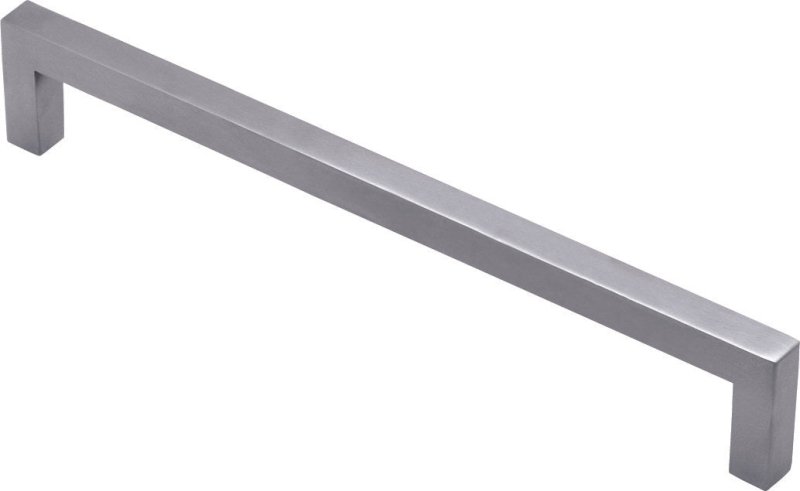 Superior Brass Kitchen Handle Satin S/Steel 15x15mm Square 508mm - primehardware