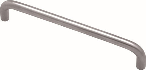 Superior Brass Kitchen Handle "D" Satin S/Steel 12mm Round 170mm - primehardware