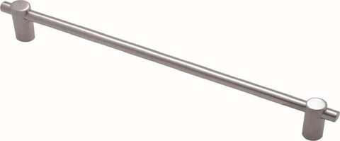 Superior Brass Kitchen Handle "T" Satin S/Steel 8mm Round 154mm - primehardware