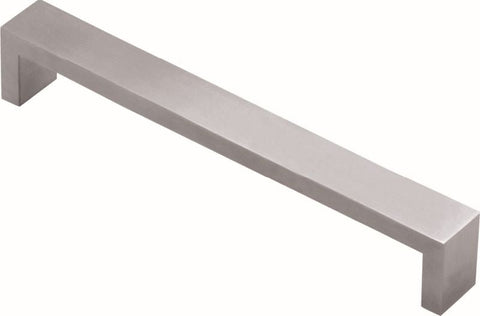 Superior Brass Kitchen Handle Satin S/Steel 10x20mm Square 508mm - primehardware