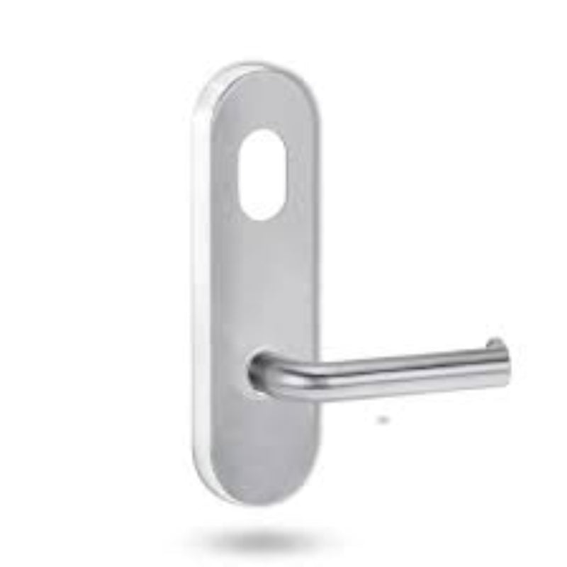 Lockwood 2801 Round End Plate with Cylinder Hole & 144 Lever Polyester Powdercoat 2801/144PC - primehardware