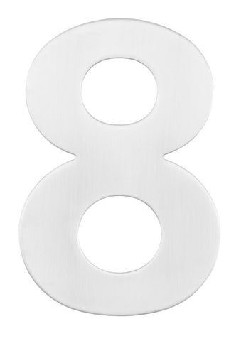 Superior Brass Architectural Numeral No.8 316 S/Steel 150mm "8" - primehardware