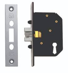 AUSTYLE Supersafe 5 Lever Sliding Lock Satin Chrome 45 Millimetre 49084