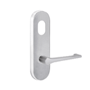 Lockwood 2801 Round End Plate with Cylinder Hole & 145 Lever Satin Chrome 2801/145SC - primehardware