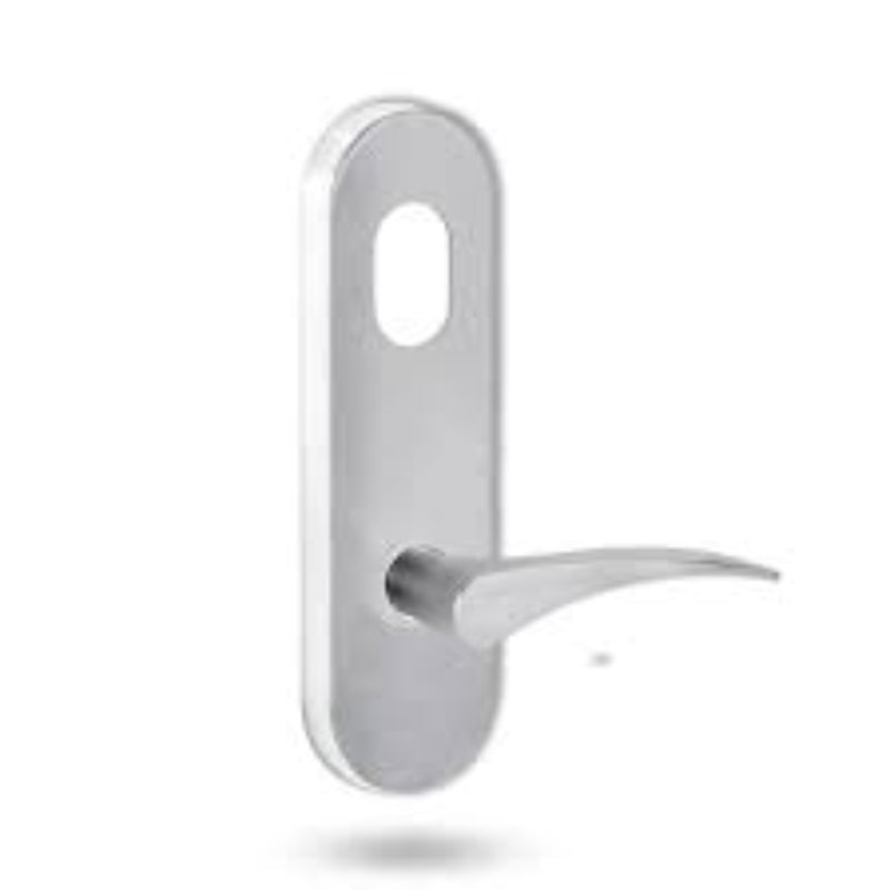 Lockwood 2801 Round End Plate with Cylinder Hole & 153 Left Hand Lever Polyester Powdercoat 2801/153LPC