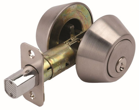 Builders Choice Rnd Dead Bolt - Double Cylinder SC 64mm - primehardware
