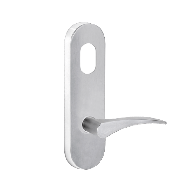 Lockwood 2801 Round End Plate with Cylinder Hole & 153 Left Hand Lever Polyester Powdercoat 2801/153LPC