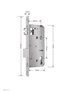 Austyle Entrance Lock 60x85mm (Digital Lever 59400/05) 240x22mm - primehardware