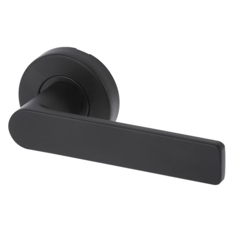 Lockwood Velocity 55mm Round Passage Set & L3 Lever MBK Matt Black  VSR1/L3MBK