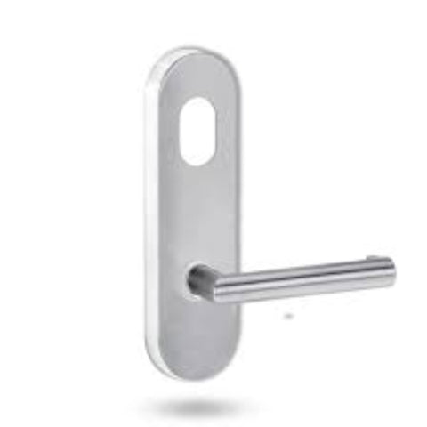 Lockwood 2801 Round End Plate with Cylinder Hole & 155 Lever Polyester Powdercoat 2801/155PC - primehardware