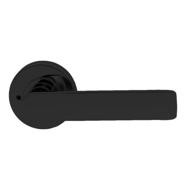 Lockwood Velocity 55mm Round Privacy Set & L3 Lever MBK Matt Black  VSR2/L3MBK