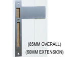 Austyle Extended Striker Plate S/Steel Satin Chrome 85mm 49840 - primehardware