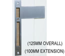 Austyle Extended Striker Plate S/Steel Satin Chrome 125mm 49841 - primehardware