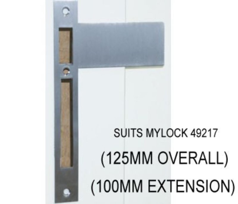 Austyle Extended Striker Plate S/Steel Roller Lock SC 125mm 49842 - primehardware