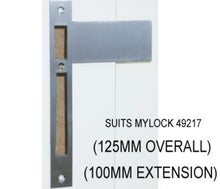 AUSTYLE Extended Striker Plate Stainless Steel Roller Lock Satin Chrome 125mm 49842