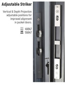 Adjustable Striker Plate For Sliding Door Lock (x9285/49425) 49847 - primehardware