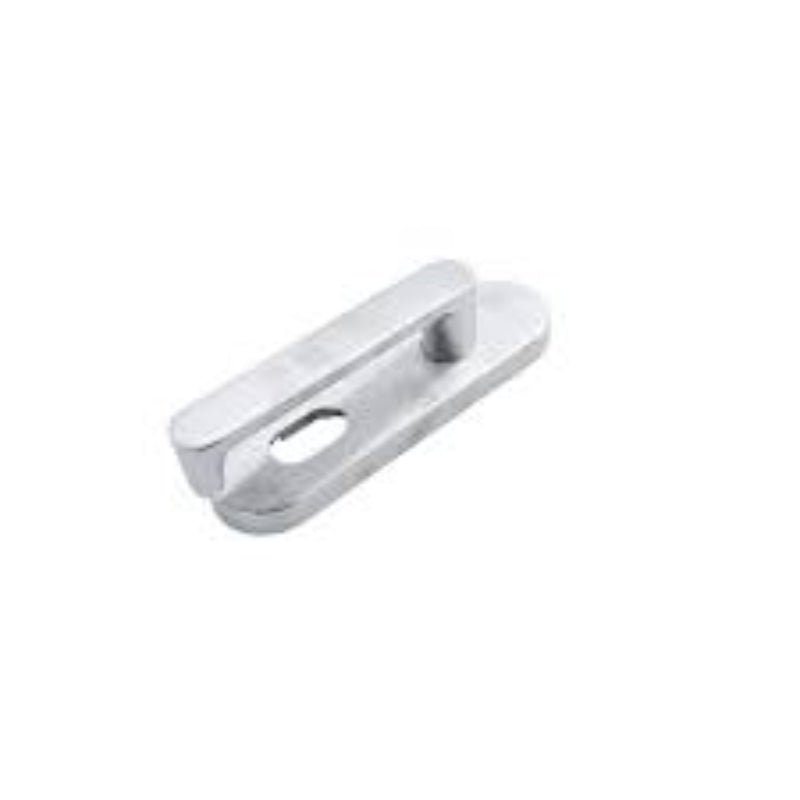 Lockwood 2801 Extended Round End Plate with Cylinder Hole & 166 Lever Satin Brass 2801/166SB